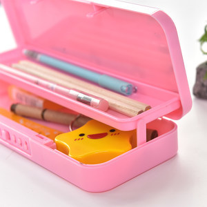 塑料文具盒女孩多功能塑料铅笔盒儿童卡通男女小学生笔袋文具笔盒